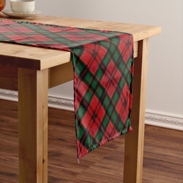 Red And Green Plaid  Short Table Runner (In Situ)