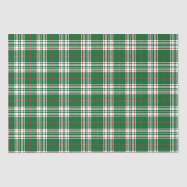 Red And Green Plaid  Tissue Paper (Front)