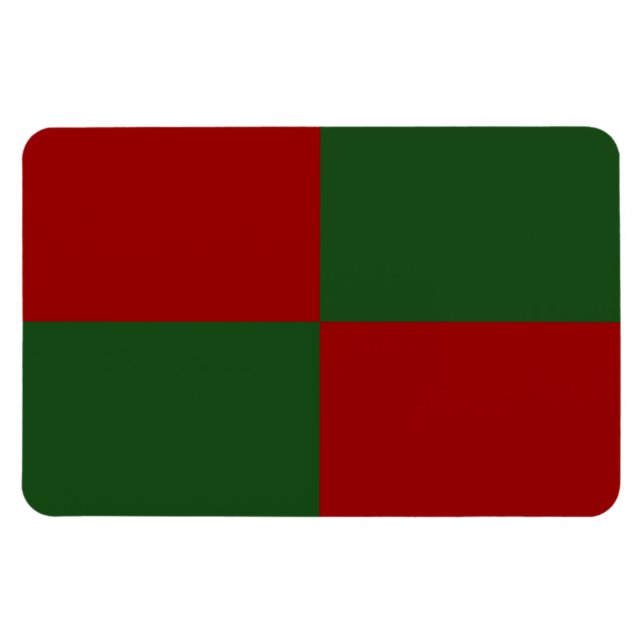 Red and Green Rectangles Magnet (Horizontal)