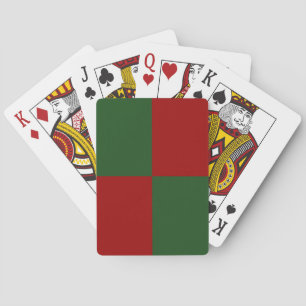 Red and Green Rectangles Playing Cards