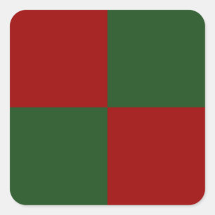 Red and Green Rectangles Square Sticker