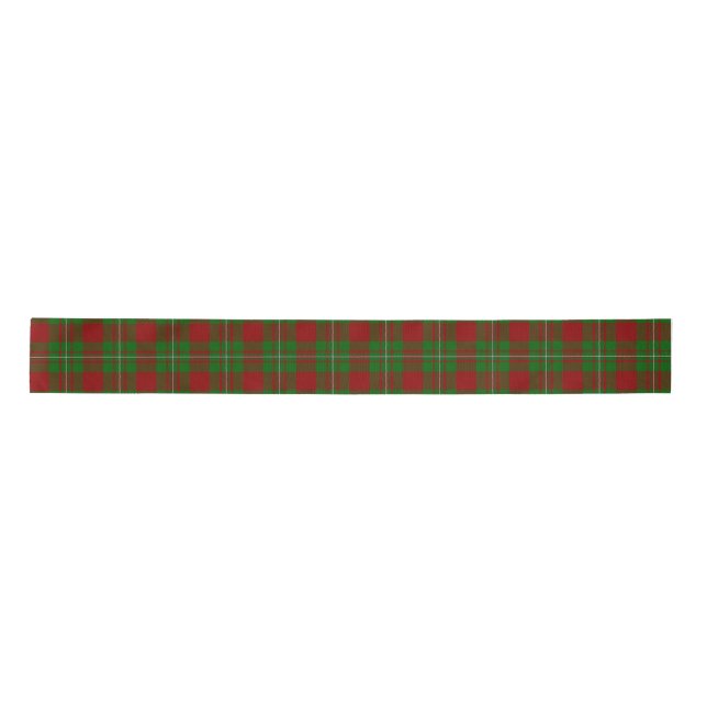 Red and Green Scottish Tartan Plaid Satin Ribbon (Front)