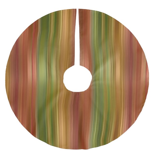 Red and Green Striped Tree Skirt (Front)