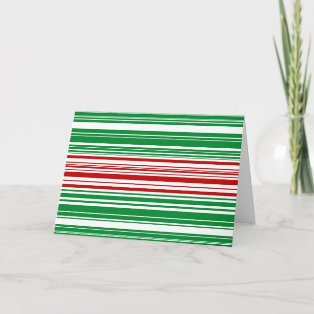 Red and Green Stripes Card (Front)
