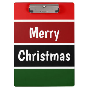 Red And Green Stripes Clipboard
