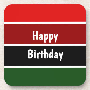 Red And Green Stripes Coaster