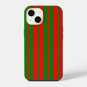 Red and Green Stripes Design iPhone 14 Case