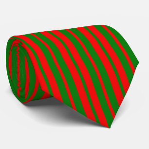 Red and Green Stripes Design  Tie