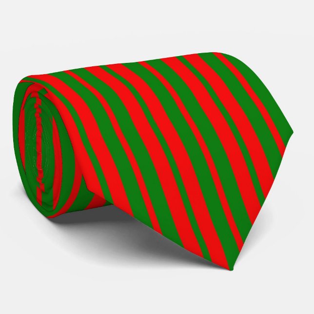 Red and Green Stripes Design  Tie (Creator Uploaded)