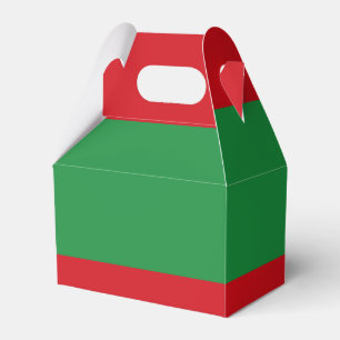 Red and green stripes favour box