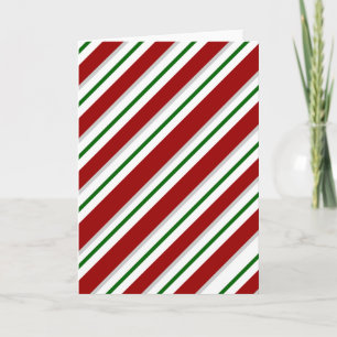 Red and Green Stripes Holiday Card