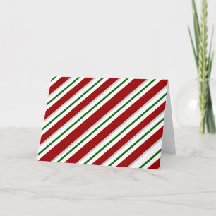 Red and Green Stripes Holiday Card