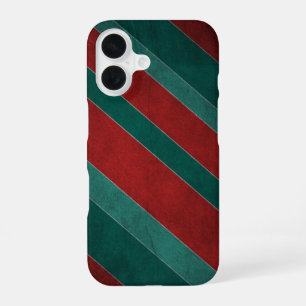 Red and Green Stripes iPhone 16 Case