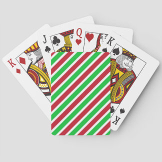 Red and Green Stripes Playing Cards