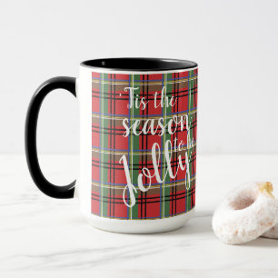 Red and Green Tartan Christmas Plaid Mug