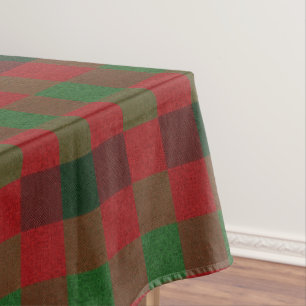 Red and Green Tartan Christmas Tablecloth