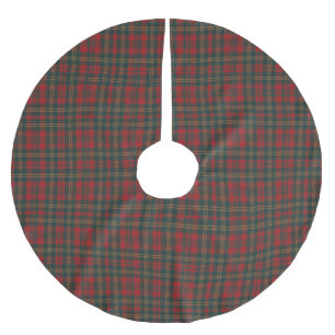 Red and Green Tartan Plaid Brushed Polyester Tree Skirt