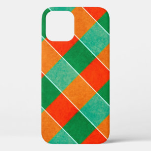 Red and green tartan plaid pattern iPhone 12 case