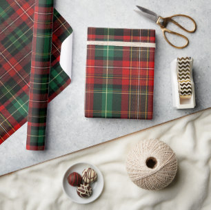 Red and Green Tartan Plaid Wrapping Paper