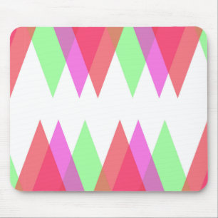 Red and green triangles mouse pad