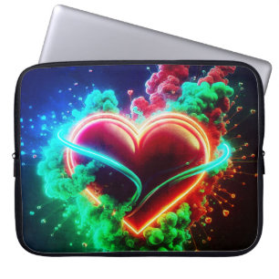 Red and Green Valentine Heart on Electronics Bag