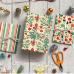 Red and Green Vintage Christmas set of 3 Wrapping Paper Sheet<br><div class="desc">Transport your gifts to a bygone era with our Red and Green Vintage Christmas set of 3 Wrapping Paper Sheets. Embrace the nostalgia of yesteryears with these classic designs, perfect for adding a touch of timeless elegance to your holiday presents. Each sheet is a testament to the enduring charm of...</div>