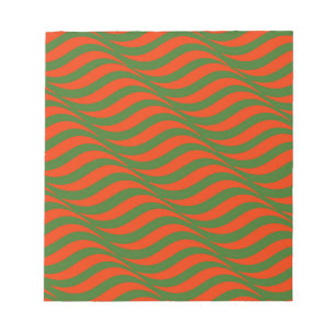 Red and Green Waves Notepad