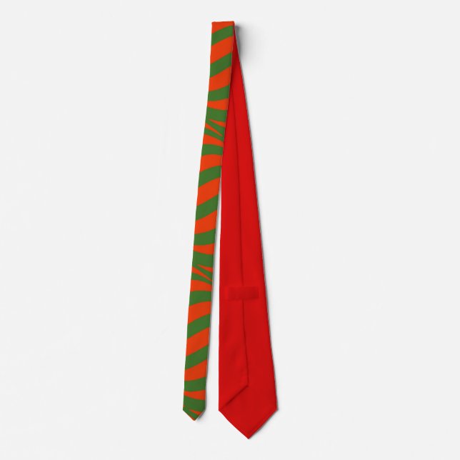 Red and Green Waves Tie (Back)