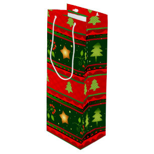 Red And Green Winte Gift Bag