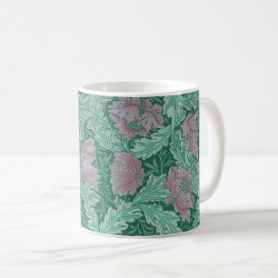 Red and Green Wreath Pattern (by William Morris) Coffee Mug