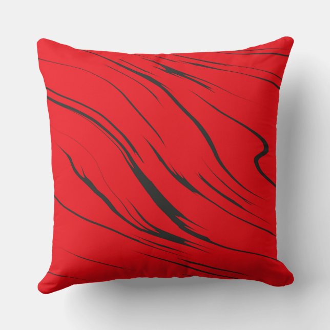 Red and Grey abstract Cushion (Back)