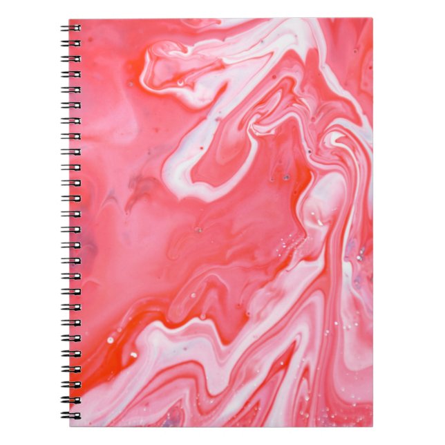 Red and grey abstract painting notebook (Front)