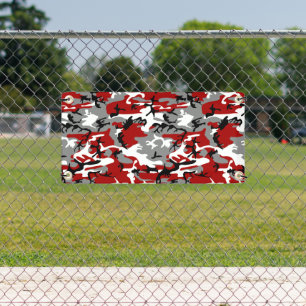 Red and Grey Camouflage, Military, Army Banner