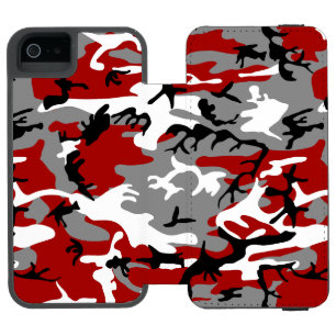 Red and Grey Camouflage, Military, Army Incipio Watson™ iPhone 5 Wallet Case