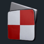 Red and Grey Chequered Rectangles Laptop Sleeve<br><div class="desc">Two red rectangles and two grey rectangles form a chequered pattern in this clean graphic design. 

 

 Digitally created image. 
 Copyright © 2012 Claire E. Skinner. All rights reserved.</div>