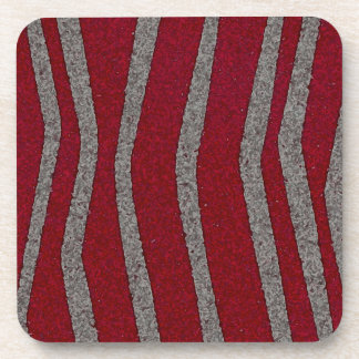 Red and grey coaster