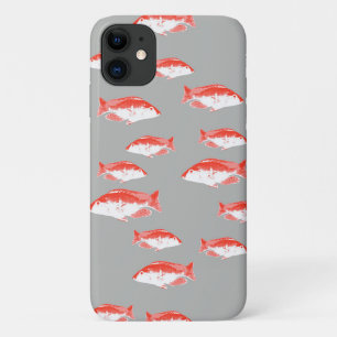 Red and grey fish iPhone 11 case