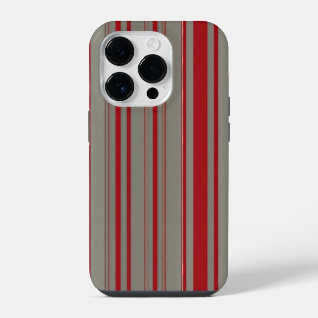 red and grey lines iPhone case (Back)