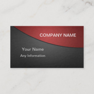 Red and Grey Luxury Metallic Business Card