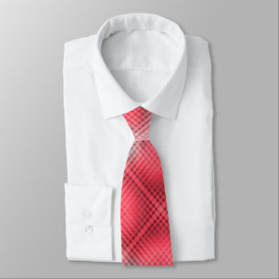 Red and grey plaid grunge  tie