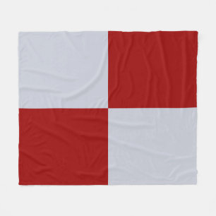 Red and Grey Rectangles Fleece Blanket