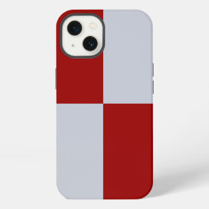 Red and Grey Rectangles iPhone Case