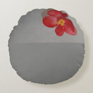 Red And Grey Round Cushion