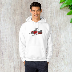 Red and Grey Snowmobile Hoodie