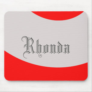 Red and Grey swoop Mouse Pad