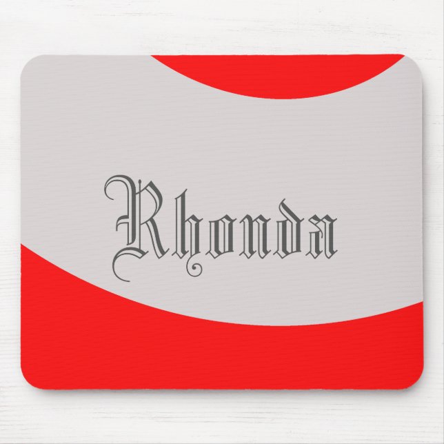 Red and Grey swoop Mouse Pad (Front)