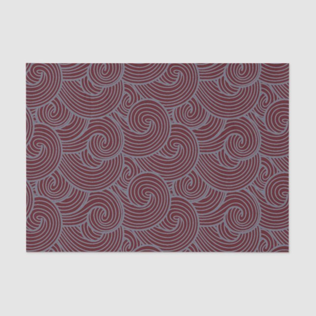 RED AND GREY Tissue Paper (Front)