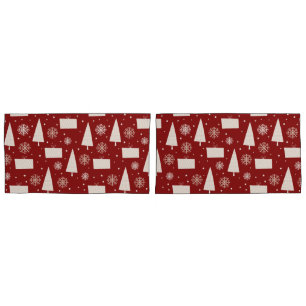 Red and Ivory Pillowcase