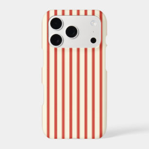 Red and Ivory Striped Phone Case