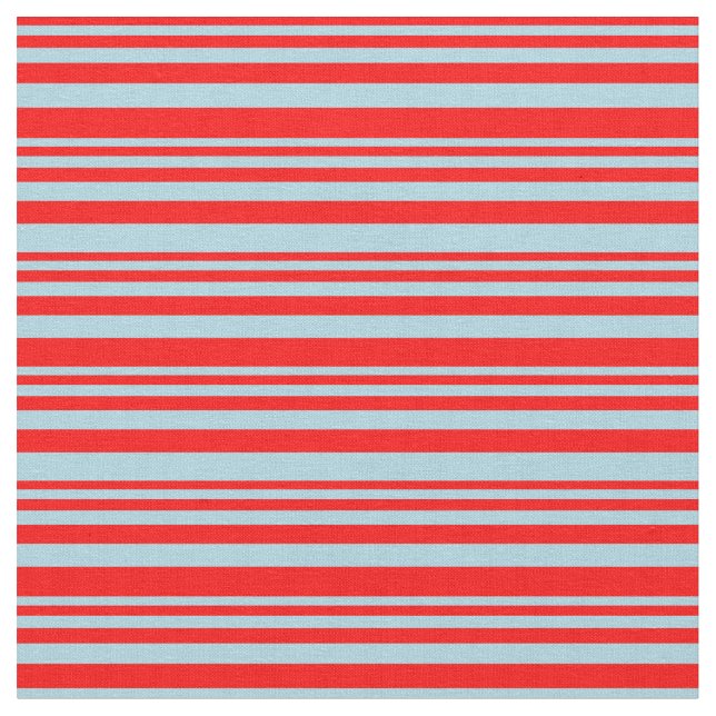 Red and Light Blue Pattern Fabric (Close Up)